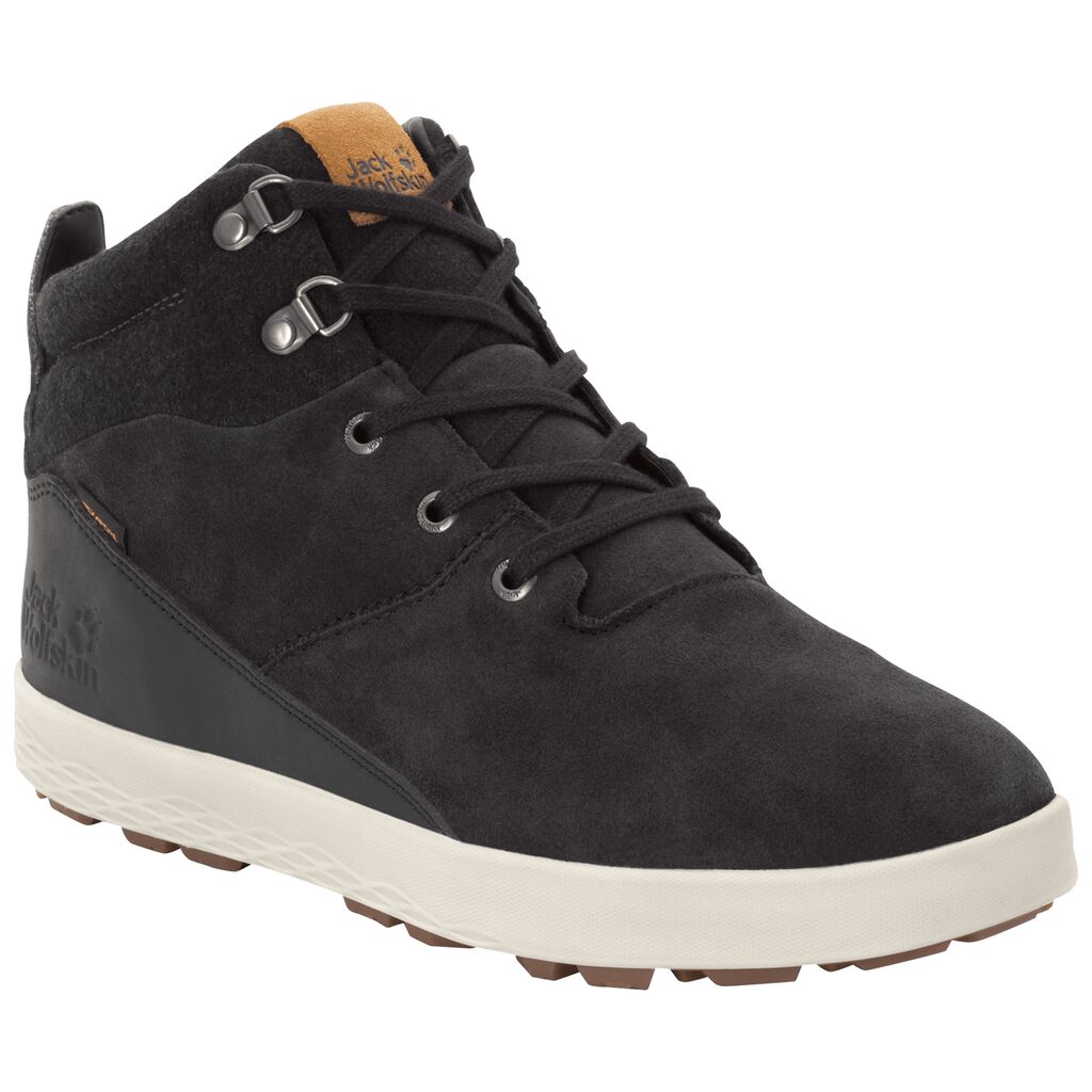 Jack Wolfskin AUCKLAND WT TEXAPORE MID Chaussures Homme Noir/Beige - HWGSKUB-43